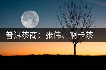 普洱茶商：張偉、啊卡茶葉有限責(zé)任公司總經(jīng)理