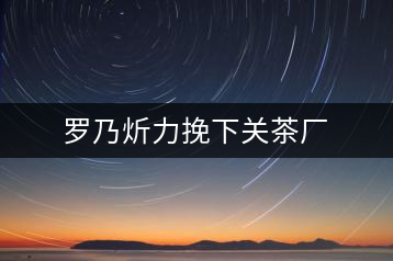 羅乃炘力挽下關(guān)茶廠