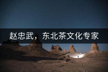 趙忠武，東北茶文化專家