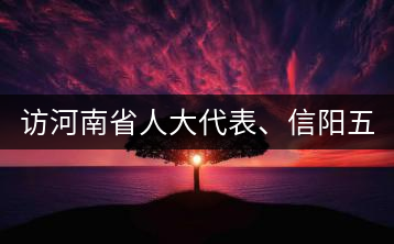 訪河南省人大代表、信陽五岳集團董事長胡鎮(zhèn)——茶鄉(xiāng)亦飄茶油香