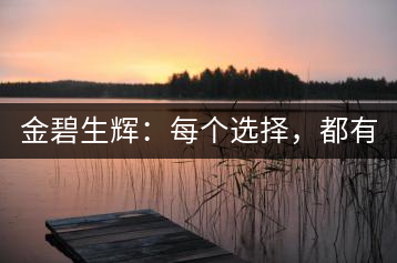 金碧生輝：每個(gè)選擇，都有選擇的理由