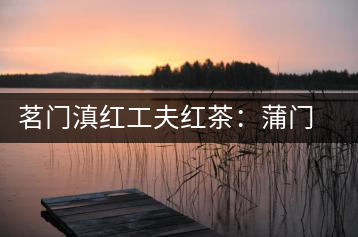 茗門滇紅工夫紅茶：蒲門佳茗，伴您度秋