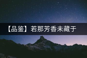 【品鑒】若那芳香未藏于樟野，怎會(huì)這般獨(dú)具韻味？
