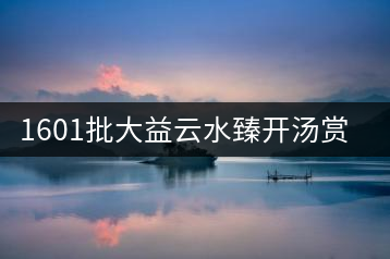 1601批大益云水臻開(kāi)湯賞析