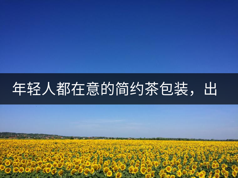 年輕人都在意的簡約茶包裝，出道顏值即巔峰的茶包裝可真好喝！