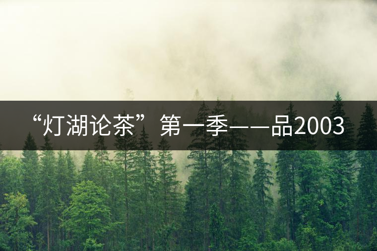 “燈湖論茶”第一季——品2003年大益坨、1955年下關(guān)坨“紅中紅”