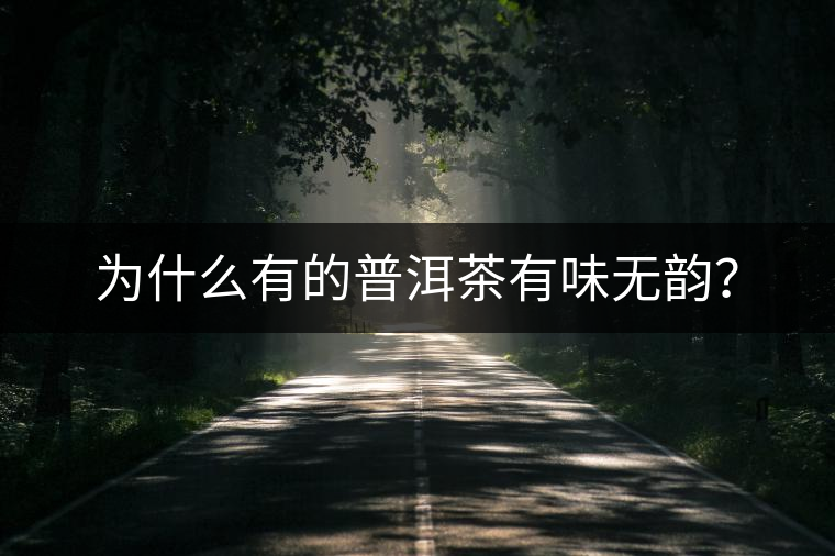 為什么有的普洱茶有味無韻？