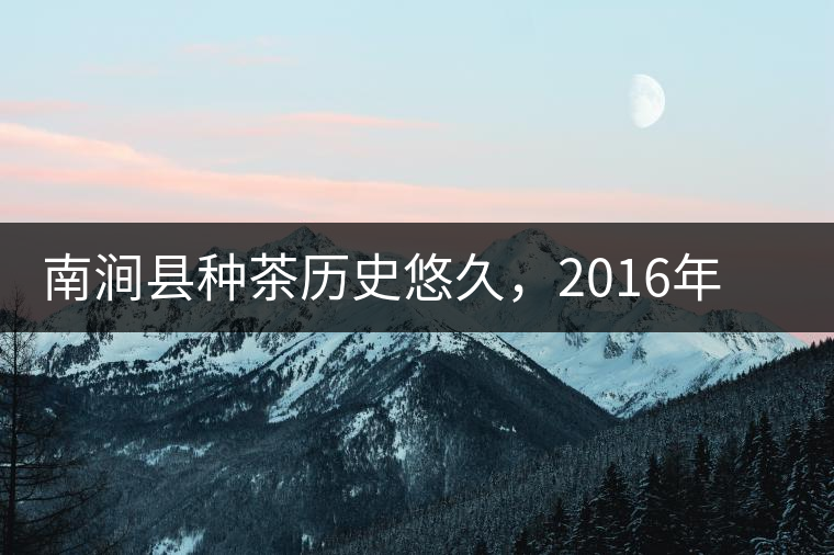 南澗縣種茶歷史悠久，2016年被評為全國十大生態(tài)產(chǎn)茶縣