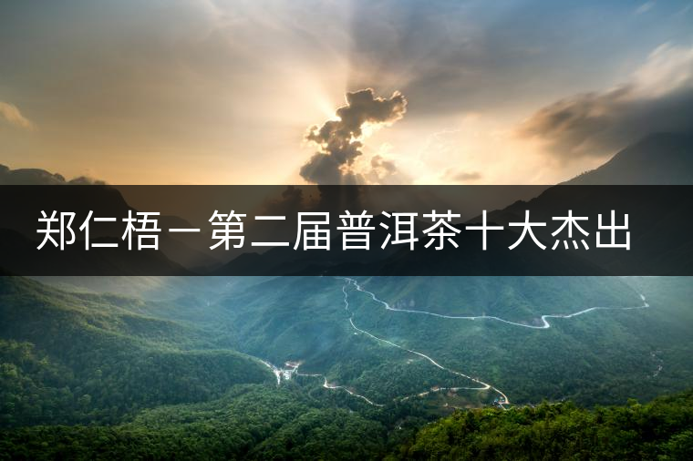 鄭仁梧-第二屆普洱茶十大杰出人物介紹 鄭仁梧-第二屆普洱茶十大杰出人物介紹