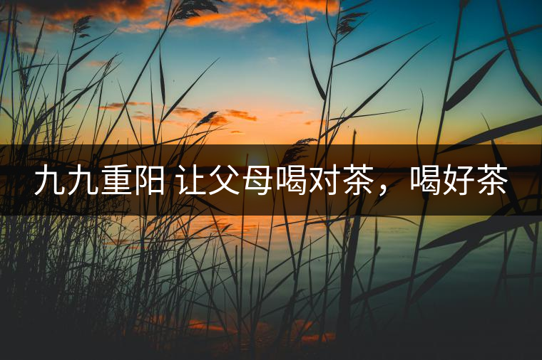 九九重陽(yáng) 讓父母喝對(duì)茶，喝好茶