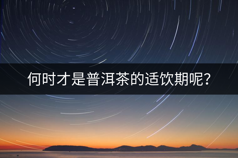 何時才是普洱茶的適飲期呢？