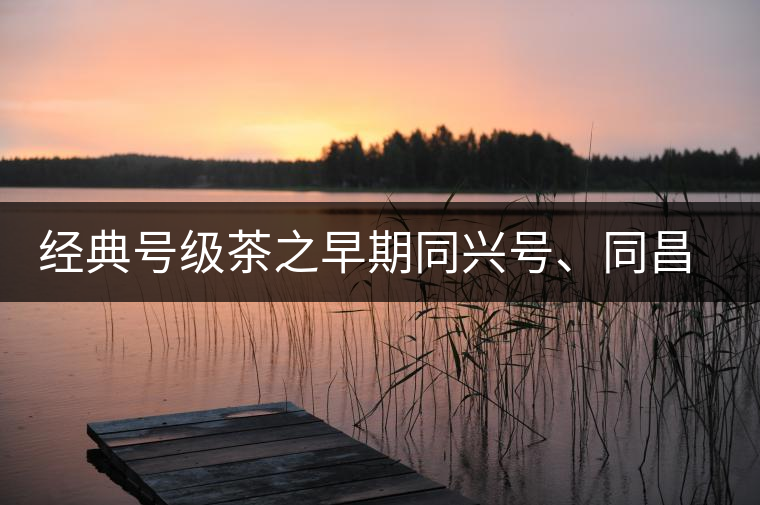 經(jīng)典號級茶之早期同興號、同昌黃記老圓茶
