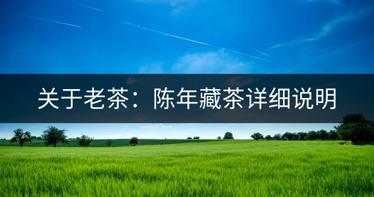 關(guān)于老茶:陳年藏茶詳細(xì)說(shuō)明 關(guān)于老茶:陳年藏茶詳細(xì)說(shuō)明