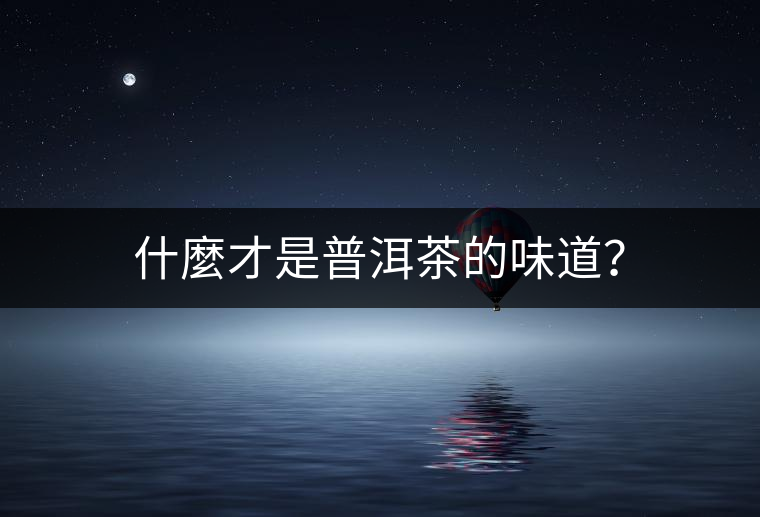 什麼才是普洱茶的味道? 什麼才是普洱茶的味道?