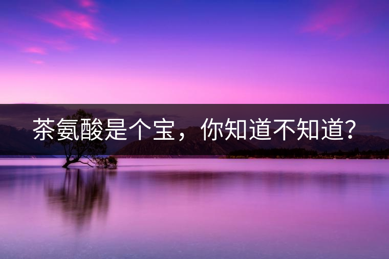 茶氨酸是個寶，你知道不知道？