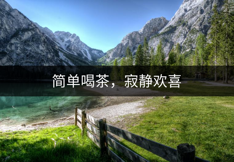 簡單喝茶，寂靜歡喜