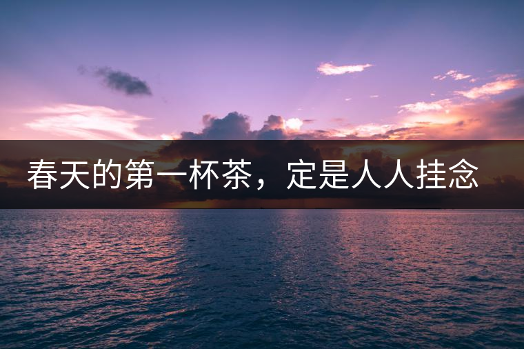 春天的第一杯茶，定是人人掛念的