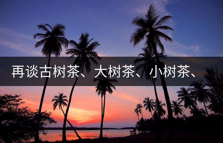 再談古樹茶、大樹茶、小樹茶、臺樹茶…
