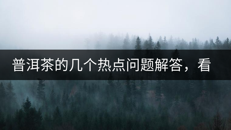 普洱茶的幾個熱點問題解答，看完終于明白了！