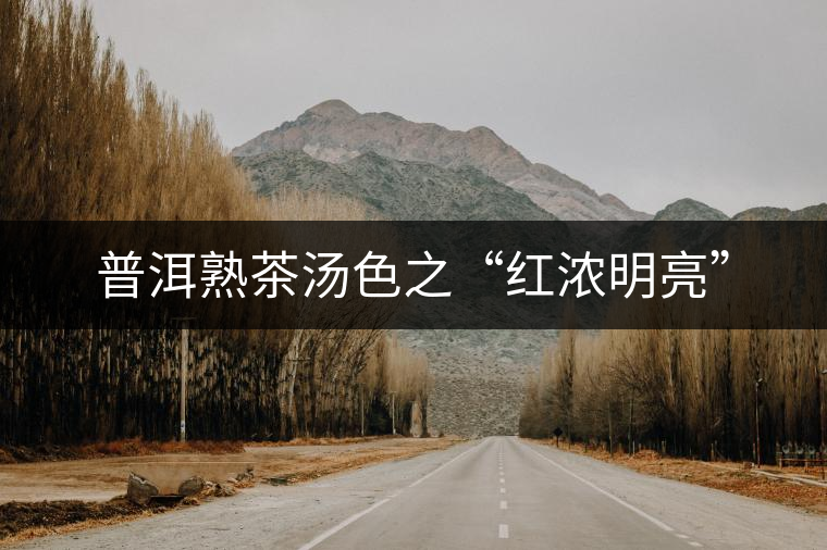 普洱熟茶湯色之“紅濃明亮” 普洱熟茶湯色之“紅濃明亮”