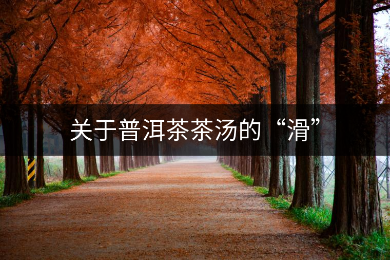 關(guān)于普洱茶茶湯的“滑” 關(guān)于普洱茶茶湯的“滑”