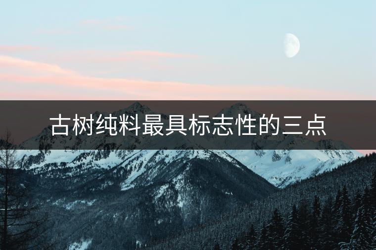 古樹(shù)純料最具標(biāo)志性的三點(diǎn)