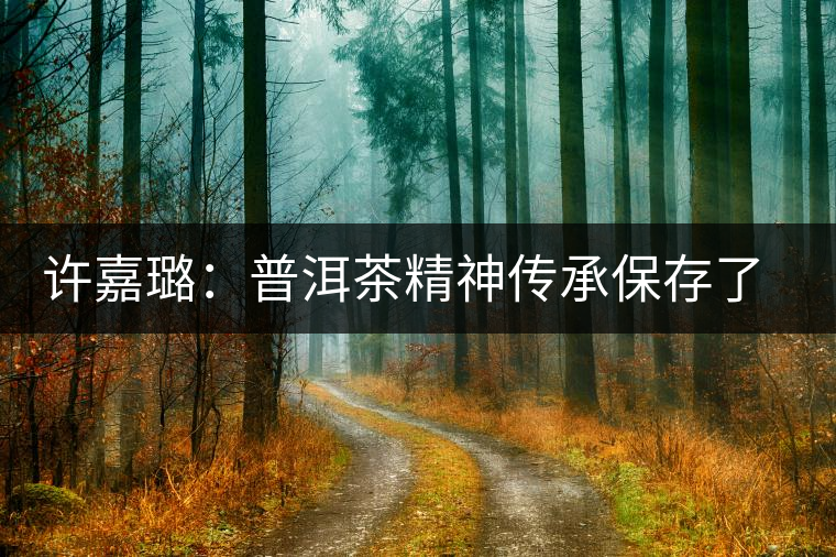 許嘉璐：普洱茶精神傳承保存了寶貴文化傳統(tǒng)基因