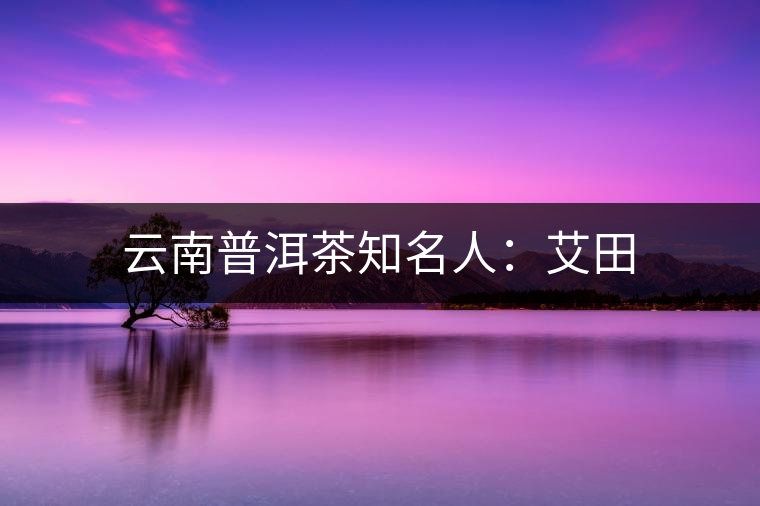 云南普洱茶知名人:艾田 云南普洱茶知名人:艾田