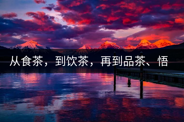 從食茶，到飲茶，再到品茶、悟茶
