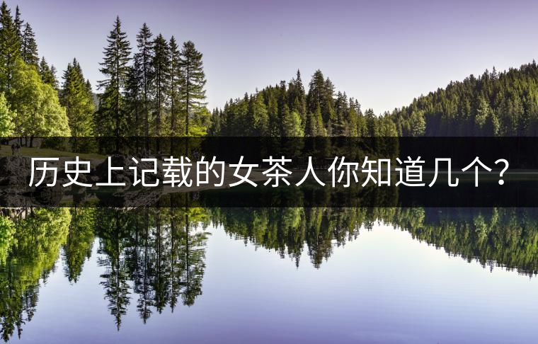 歷史上記載的女茶人你知道幾個(gè)？