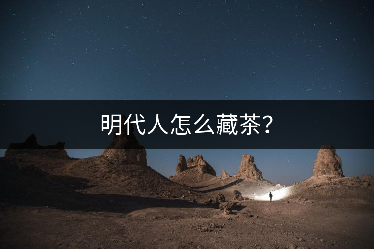 明代人怎么藏茶？