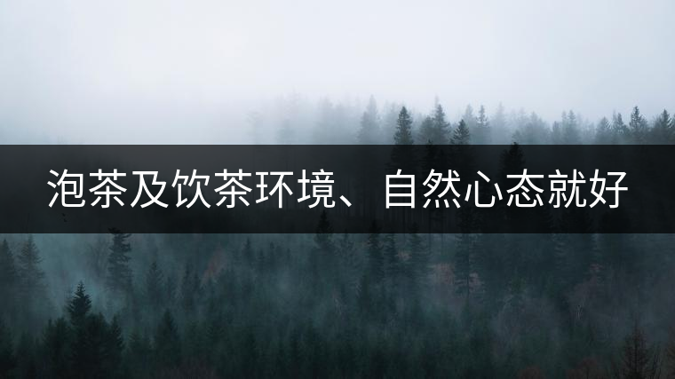 泡茶及飲茶環(huán)境、自然心態(tài)就好