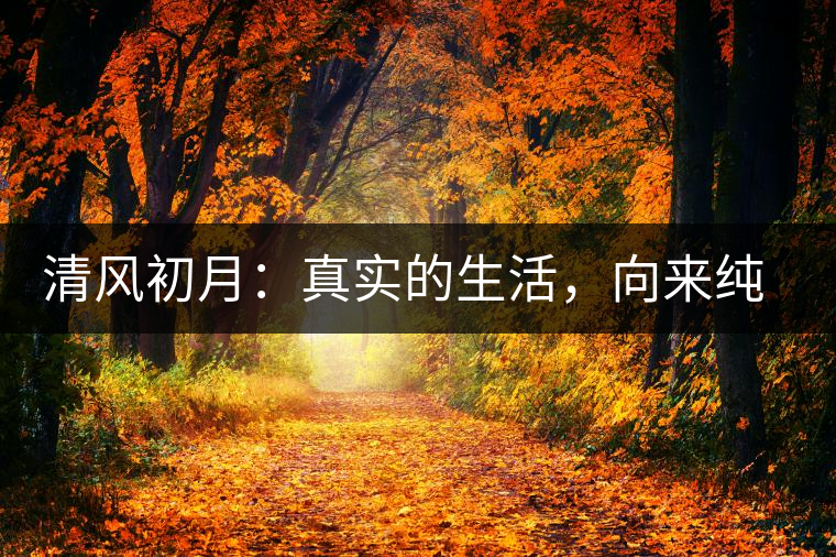清風(fēng)初月：真實(shí)的生活，向來(lái)純簡(jiǎn)