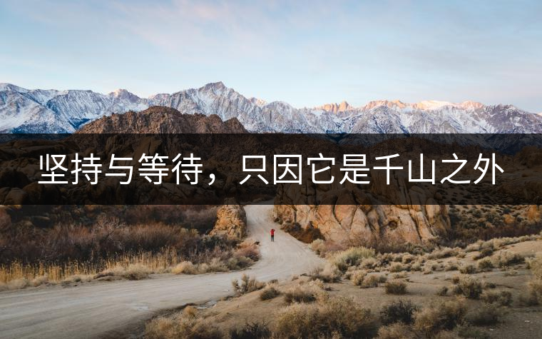 堅持與等待，只因它是千山之外