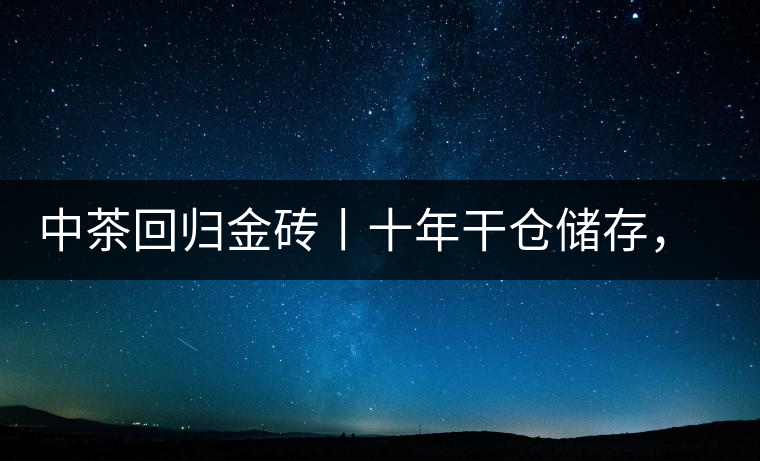 中茶回歸金磚丨十年干倉(cāng)儲(chǔ)存，只為你回眸一笑