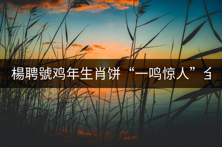 楊聘號雞年生肖餅“一鳴驚人”全國上市！