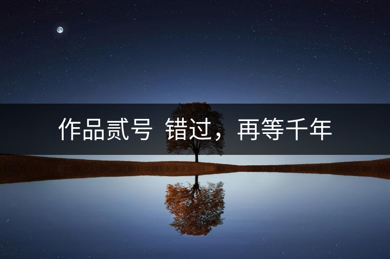 作品貳號  錯過，再等千年