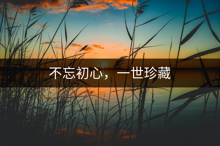 不忘初心，一世珍藏