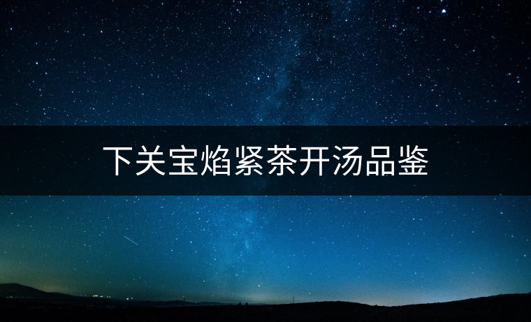 下關(guān)寶焰緊茶開湯品鑒