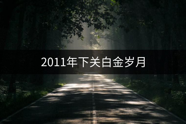 2011年下關白金歲月