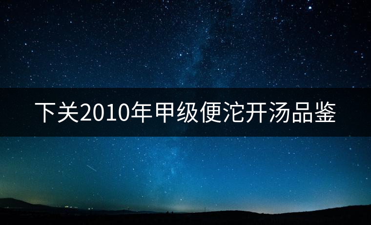 下關(guān)2010年甲級便沱開湯品鑒 下關(guān)2010年甲級便沱開湯品鑒