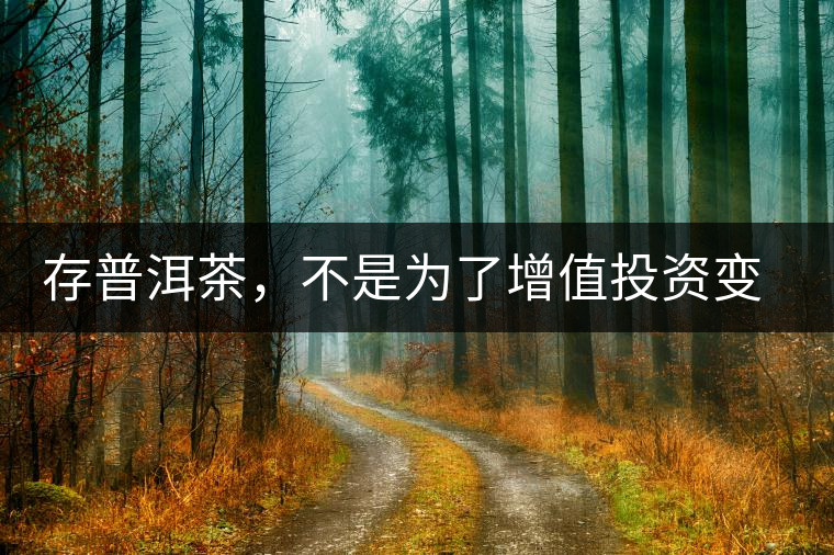 存普洱茶，不是為了增值投資變現(xiàn)，而是為了自己以后有純正的