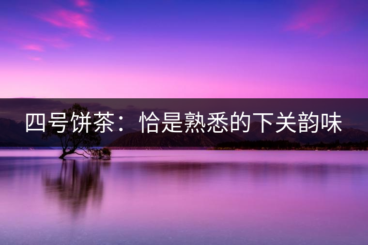 四號餅茶:恰是熟悉的下關(guān)韻味 四號餅茶:恰是熟悉的下關(guān)韻味
