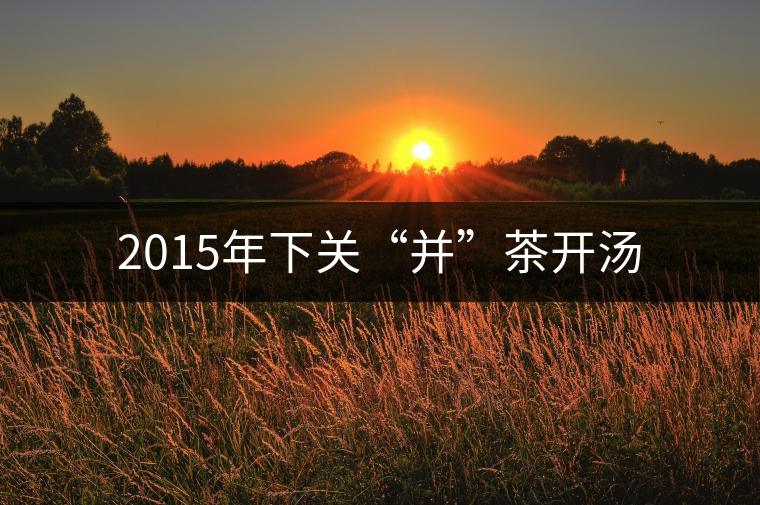 2015年下關(guān)“并”茶開(kāi)湯 2015年下關(guān)“并”茶開(kāi)湯