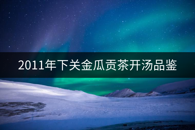 2011年下關(guān)金瓜貢茶開湯品鑒 2011年下關(guān)金瓜貢茶開湯品鑒