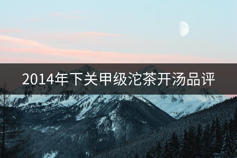 2014年下關(guān)甲級(jí)沱茶開(kāi)湯品評(píng) 2014年下關(guān)甲級(jí)沱茶開(kāi)湯品評(píng)