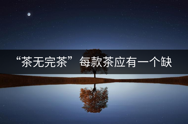 “茶無完茶”每款茶應(yīng)有一個(gè)缺點(diǎn)！