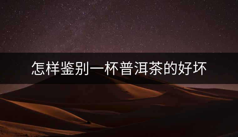怎樣鑒別一杯普洱茶的好壞 怎樣鑒別一杯普洱茶的好壞