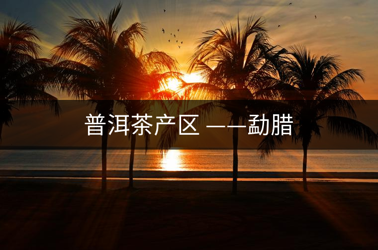 普洱茶產(chǎn)區(qū) ——勐臘 普洱茶產(chǎn)區(qū) ——勐臘