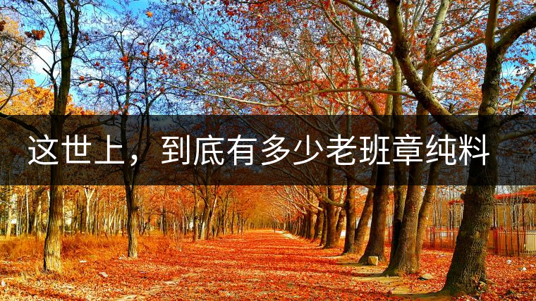 這世上，到底有多少老班章純料古樹茶